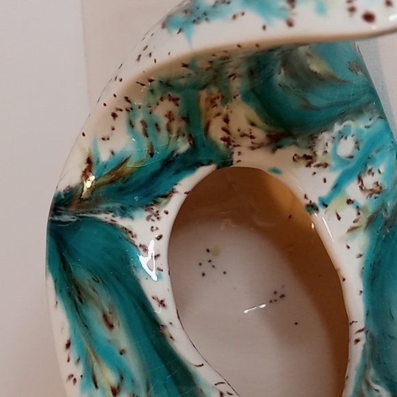 Vintage Glazed Ceramic Fun Shaped Vase - Picture 12 of 16